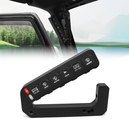 6 Gang Switch Panel Grab Handle for Jeep Wrangler JK
