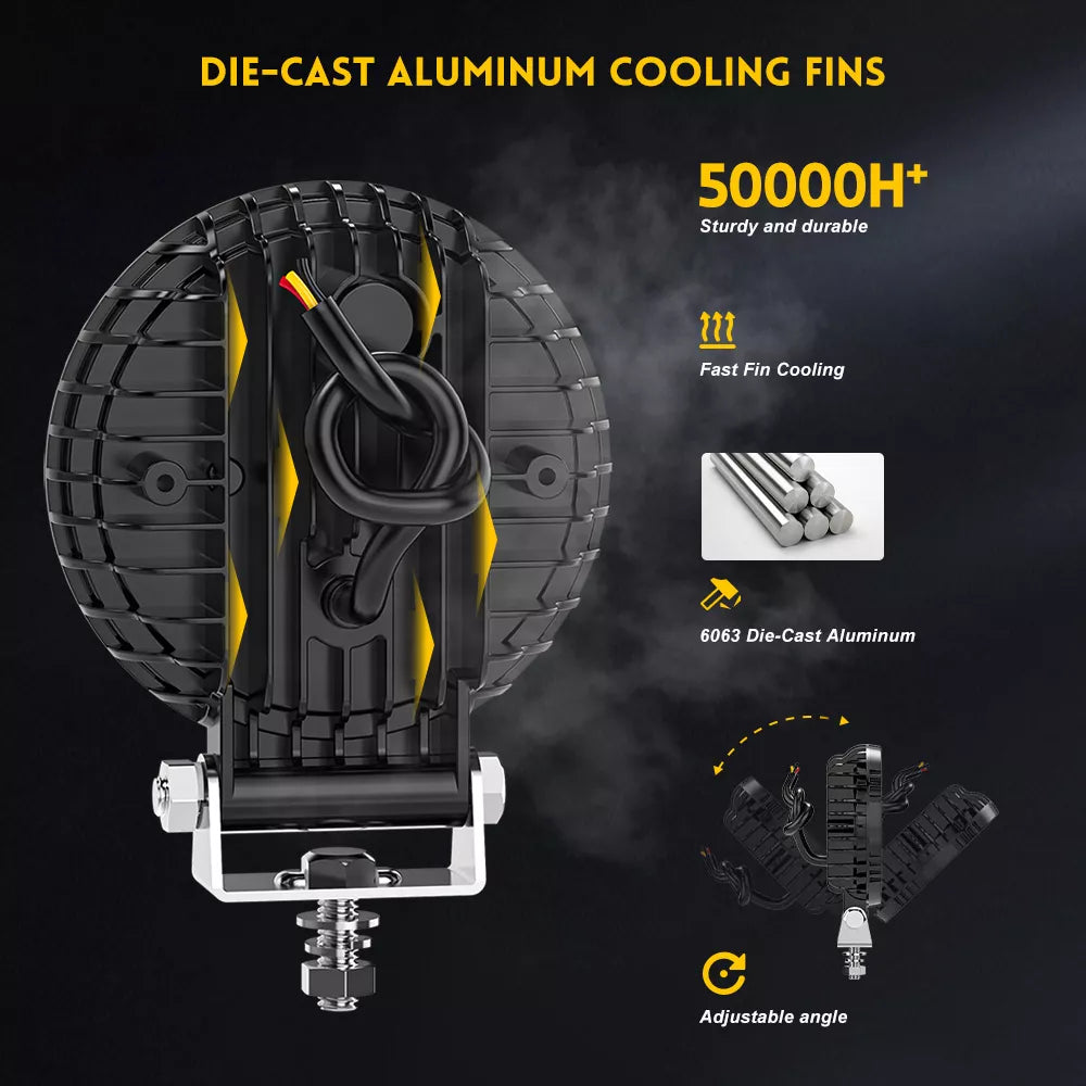 4 Inch Round LED Work / Off-Road Light - OM-930D-12