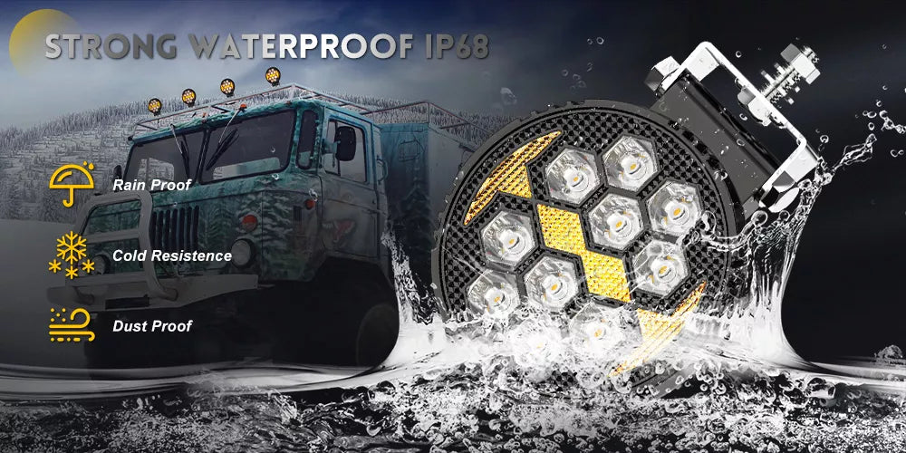4 Inch Round LED Work / Off-Road Light - OM-930D-12