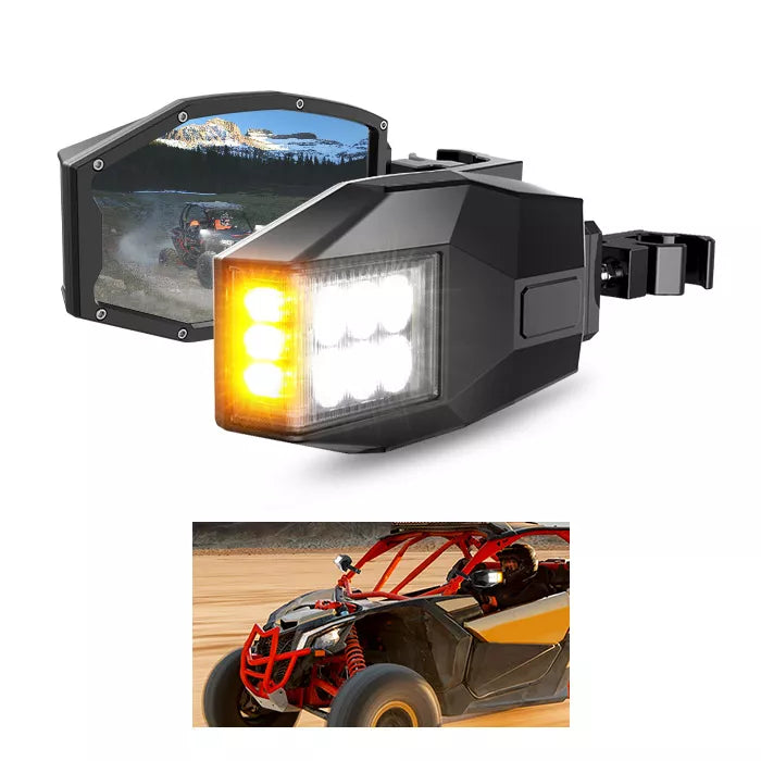 Universal UTV Mirrors Lights With Turn Signals OM-SM996