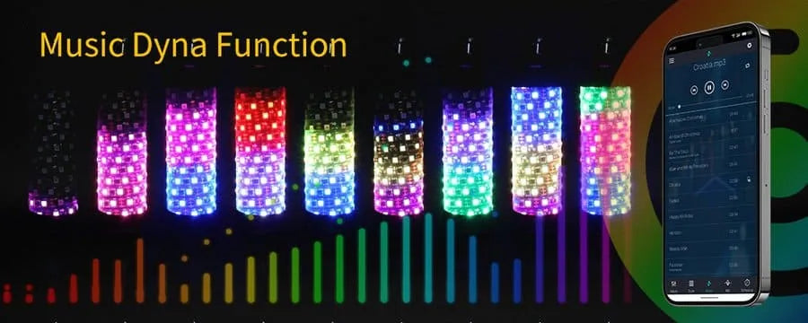 Fatty Combo Laser Whip Lights - 2.1 In Dia x 2ft  - OM-829LF-2X2