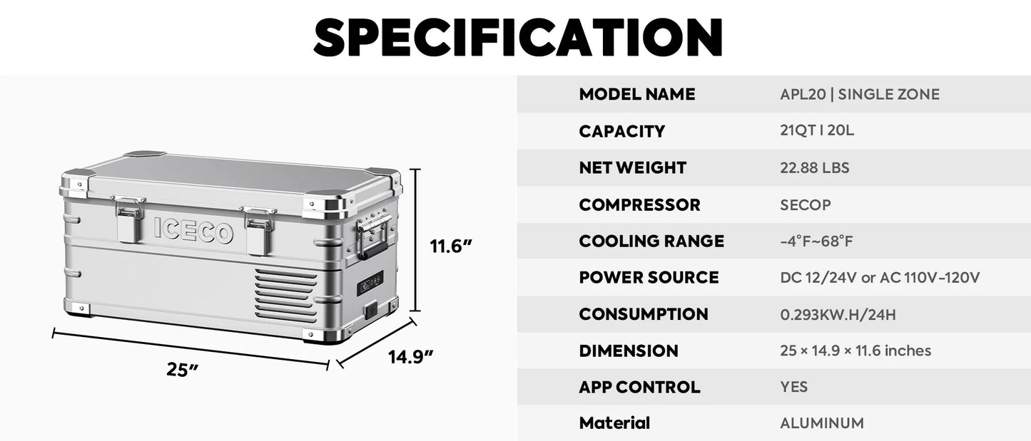 ICECO Fridge/Freezer APL20