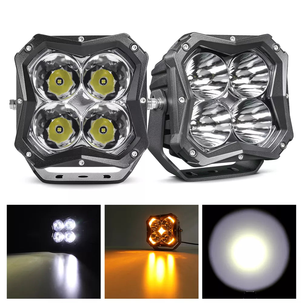 5 Inch Off-Road Spot Lights Amber DRL - OM-954M-D