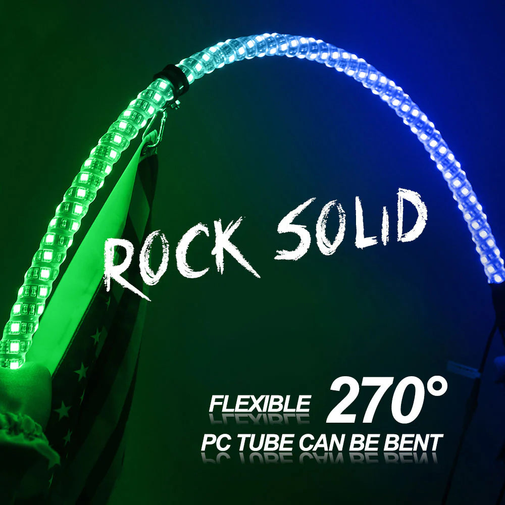 3FT LED - RGB Whip Lights - 1 In Dia