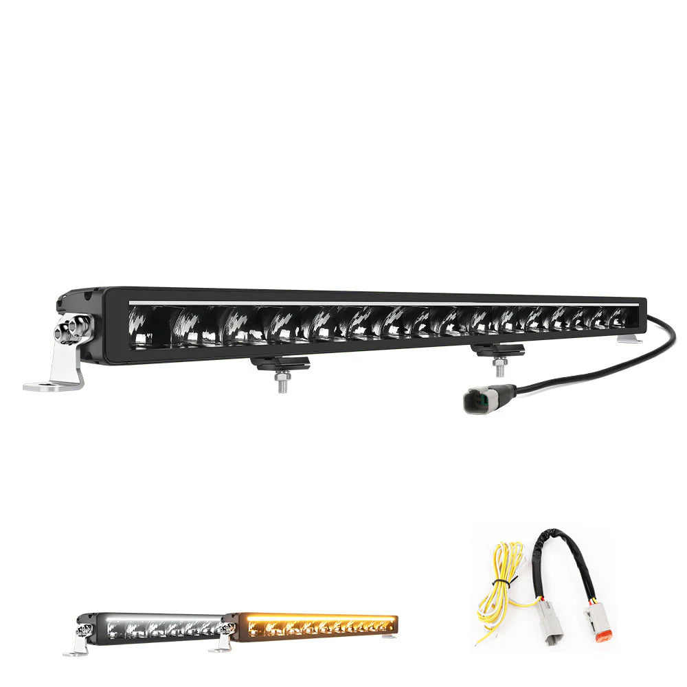 Single Row LED Light Bar With White/Amber DRL - OM-58-ZH