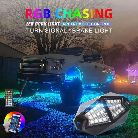 Rock Lights - RGB Chasing Universal - Bluetooth and RC