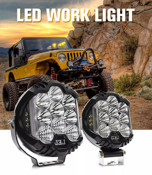 7 and 5 Inch Off-Road Combo-Beam Lights - OM-909