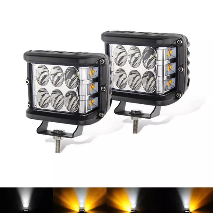 3 Inch Rectangle LED Work / Off-Road Light / Amber Side Shooter- OM-996-BS